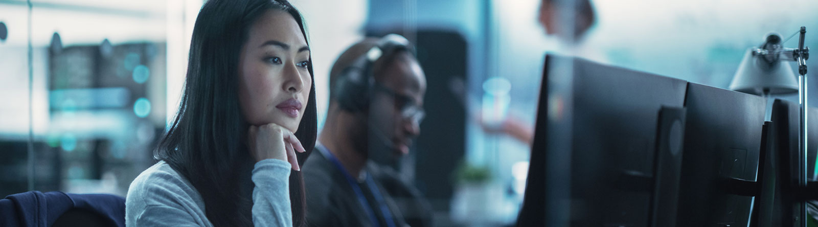 Team of cyber security employees